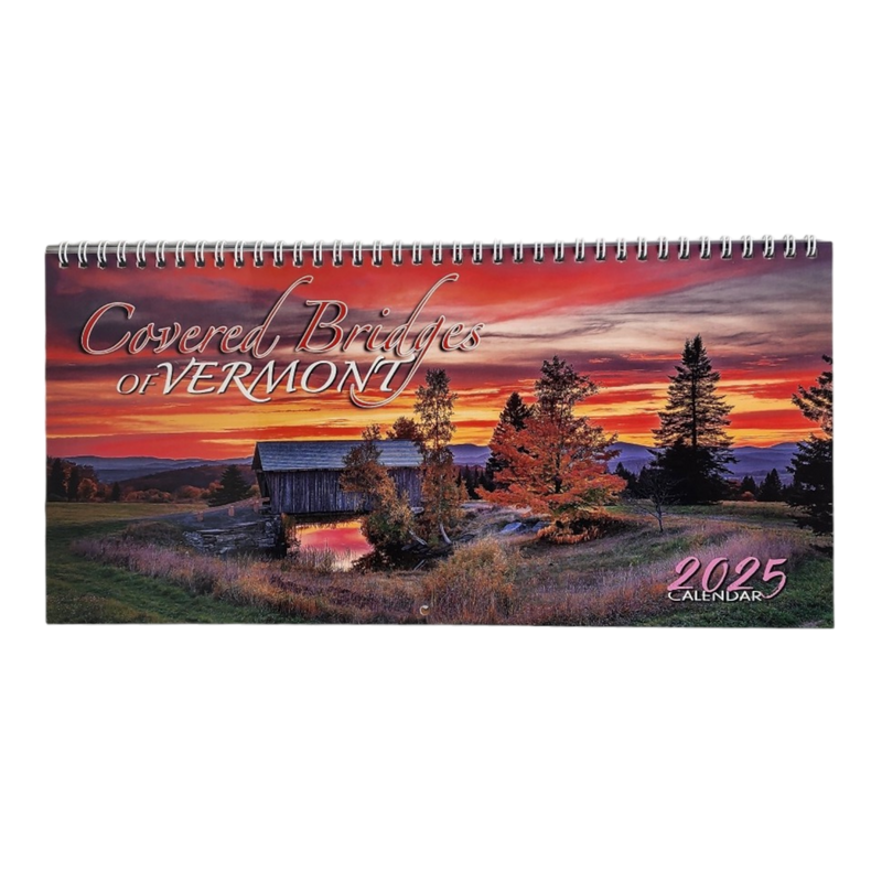 Vermont 2025 Covered Bridges Panoramic Wall Calendar