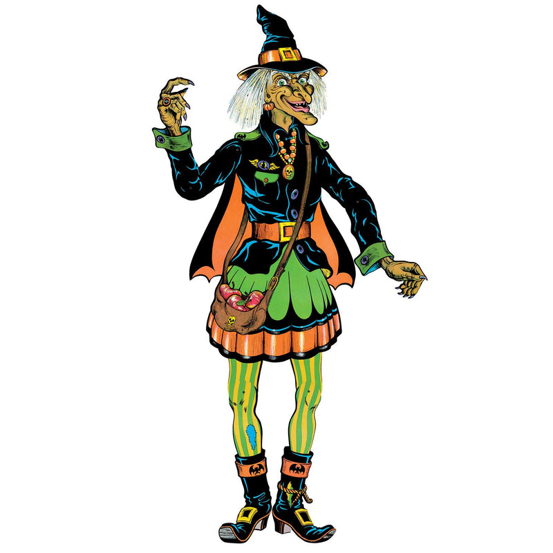 Vintage Halloween Jointed Witch- 4 Feet Tall