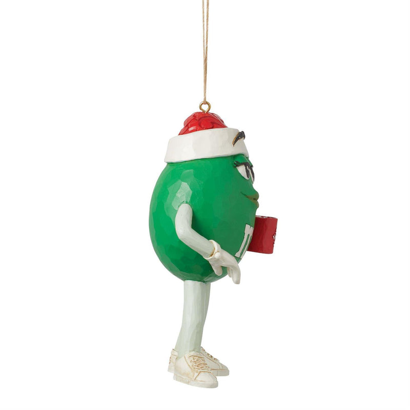 M&M'S Green Character in a Santa Hat