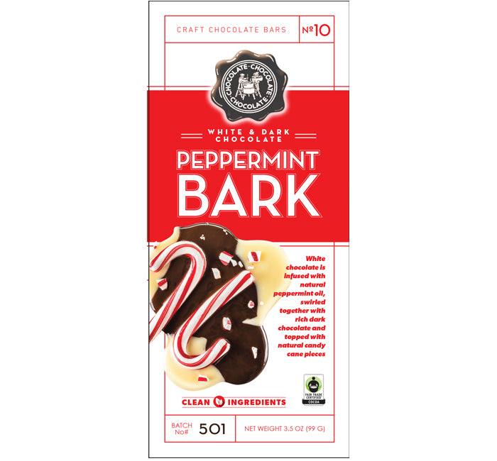 White and Dark Peppermint Bark Bar