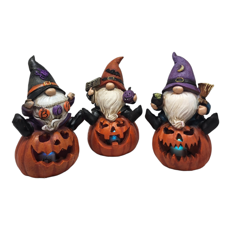 Lighted Halloween Gnome -