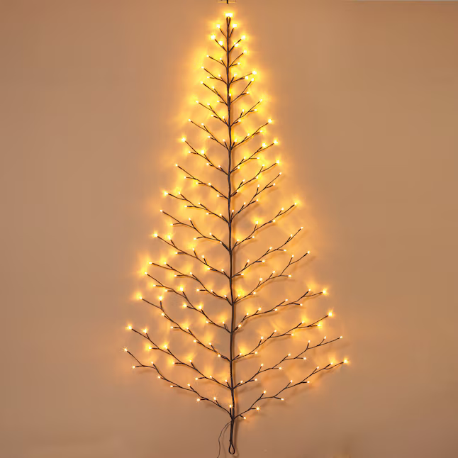 Everlasting Glow Tree-shaped Wall Hanging with LED Branches - 6 Foot