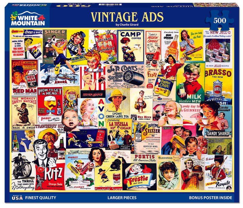 Vintage Ads - 500 Piece Jigsaw Puzzle