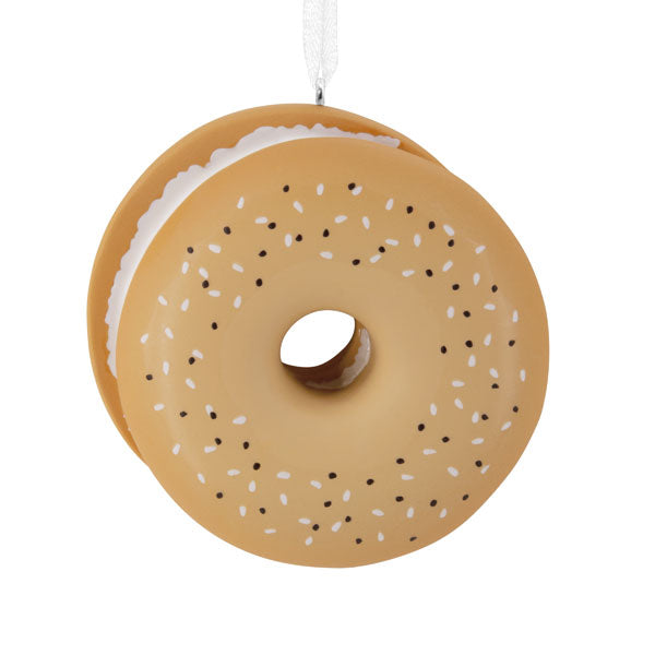 Bagel with Cream Cheese Ornament