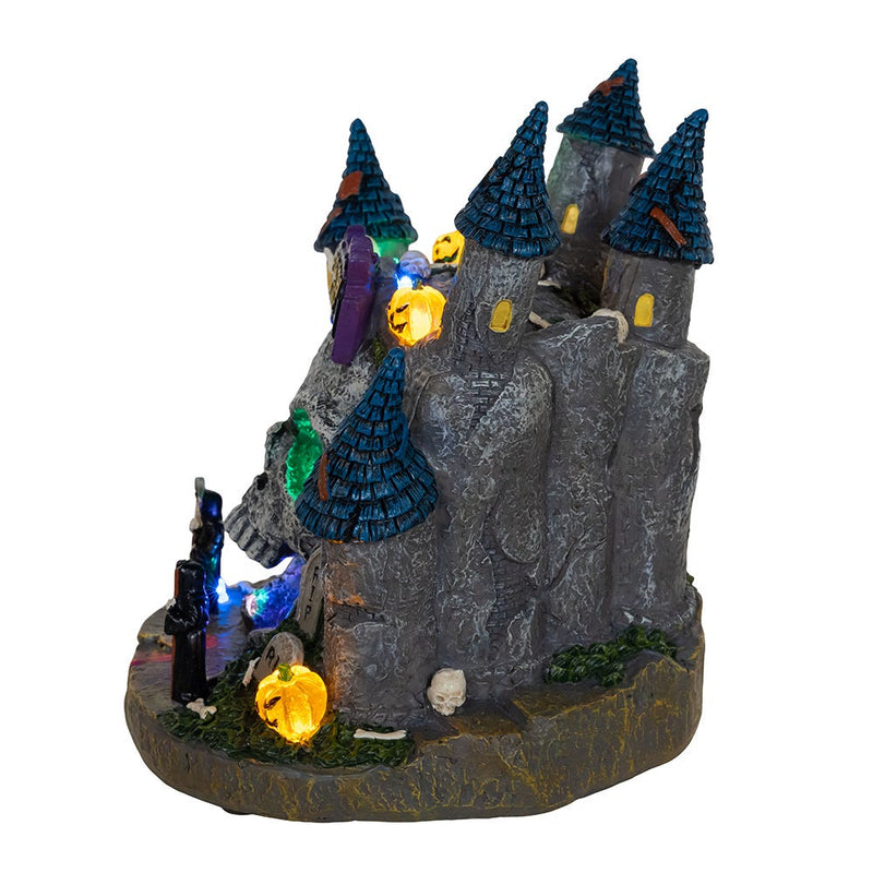 Lighted Skull Castle with Color Changing LED Entrance