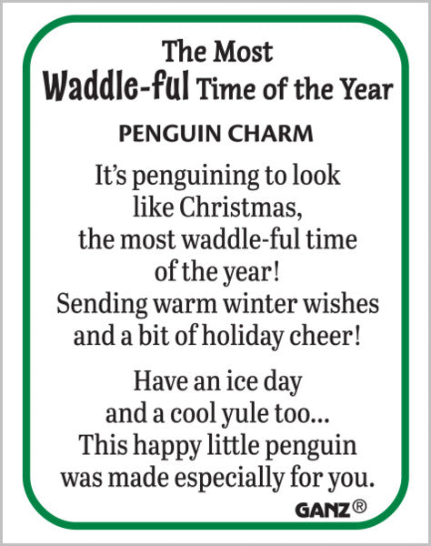 The Most Waddle-ful Time of the Year - Glass Penguin Charm