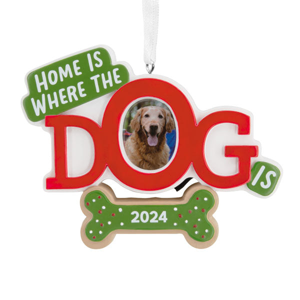 Classic Dog Dated Photo Holder Ornament