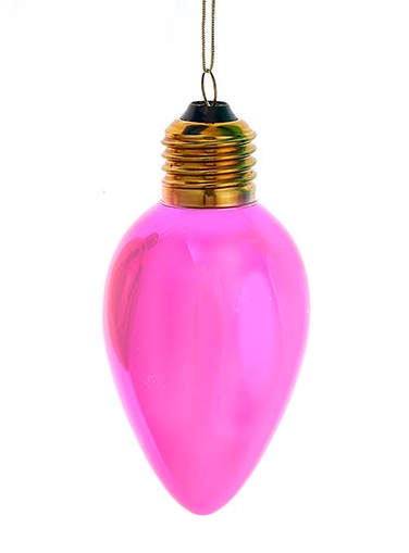 Glass Oversized C7 Bulb Ornament -