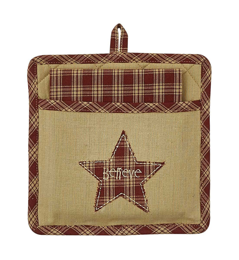 Believe Star Pocket Potholder Set