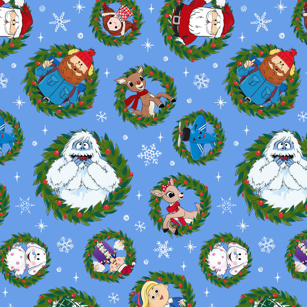 Rudolph Wreaths Wrapping Paper