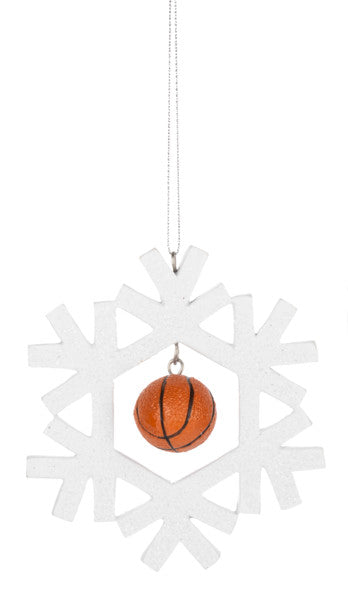 Sports Snowflake Ornament - Basketball