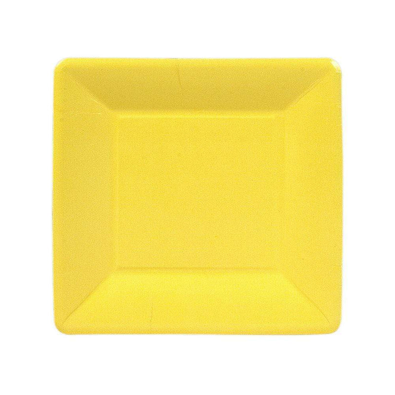 Grosgrain Border Yellow - Salad/Desert Plate - Square