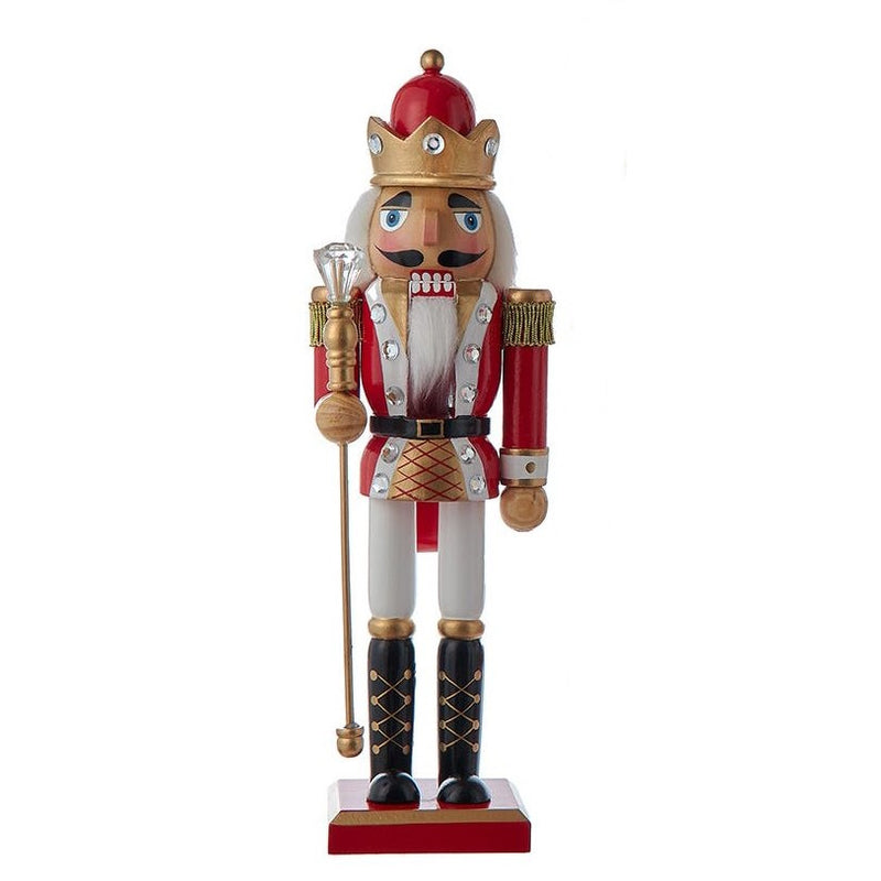 Red & White Nutcracker - 12 Inch - Staff