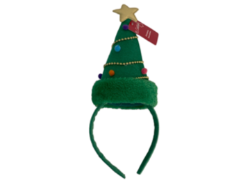 Light Up Plush Christmas Tree Head Bopper