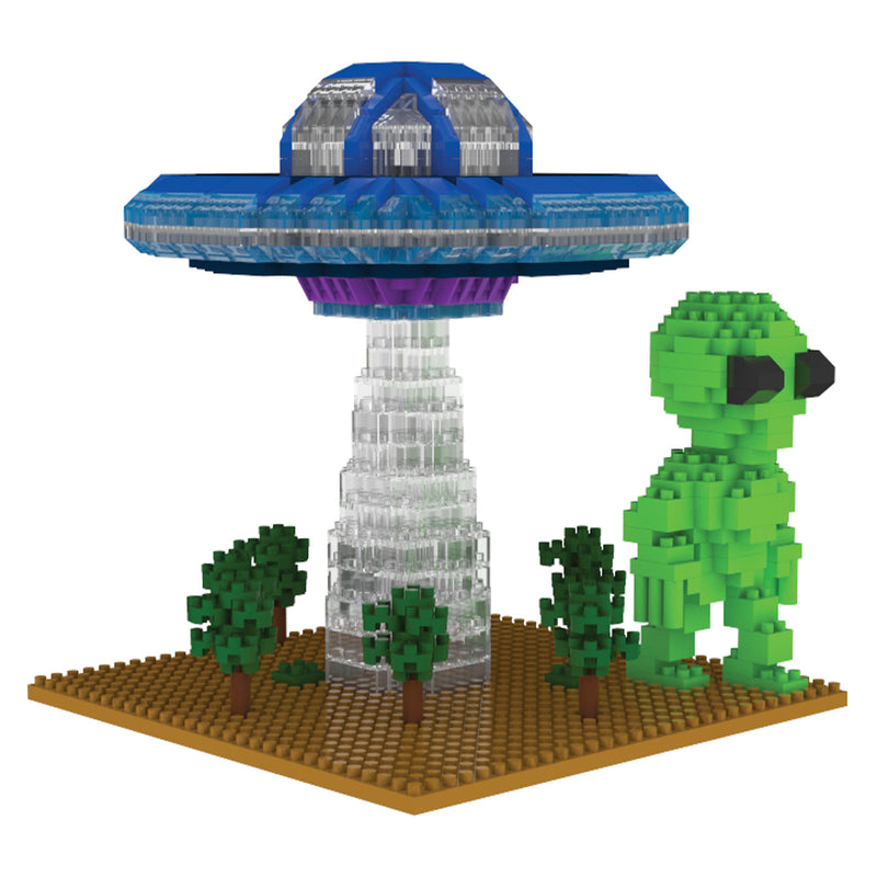 Mini Building Blocks - Space Alien and Spaceship