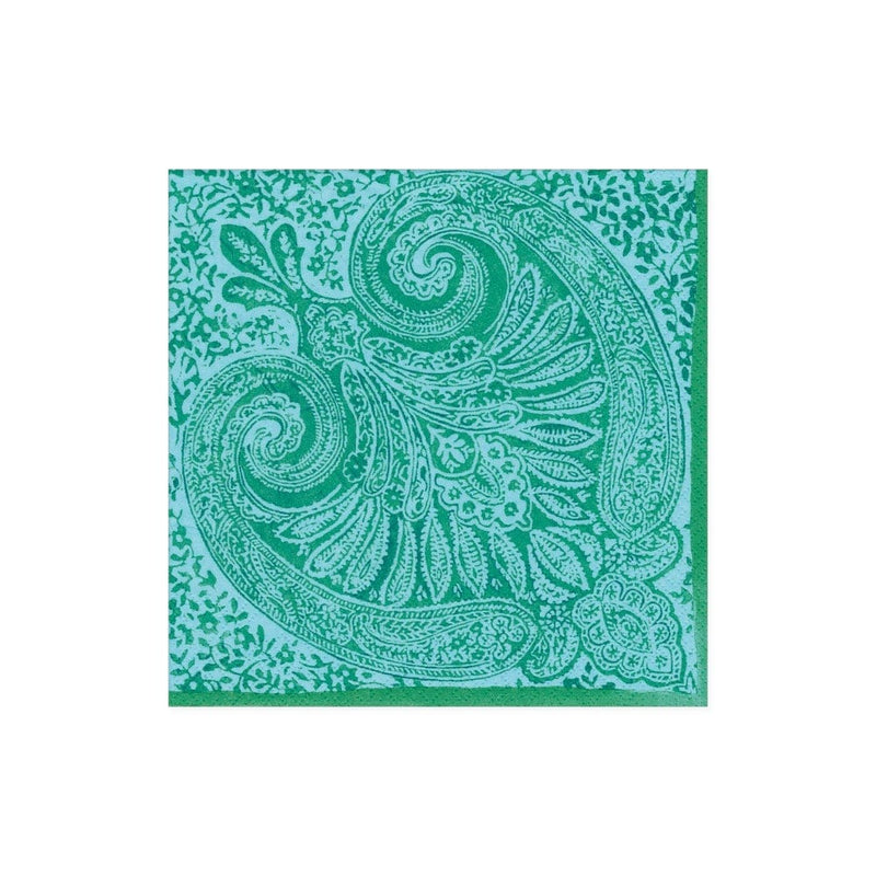 Paisley Medallion Turquoise - Cocktail Napkin