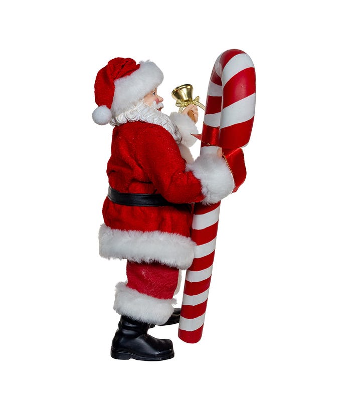 Fabriché Santa With Oversized Candy Cane