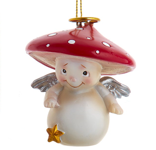 Merry Little Mushroom Angel Ornament - Standing