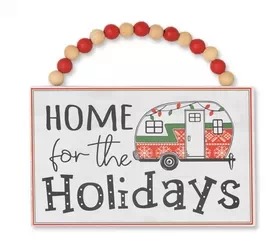 Wood Holiday Hanging Sign -