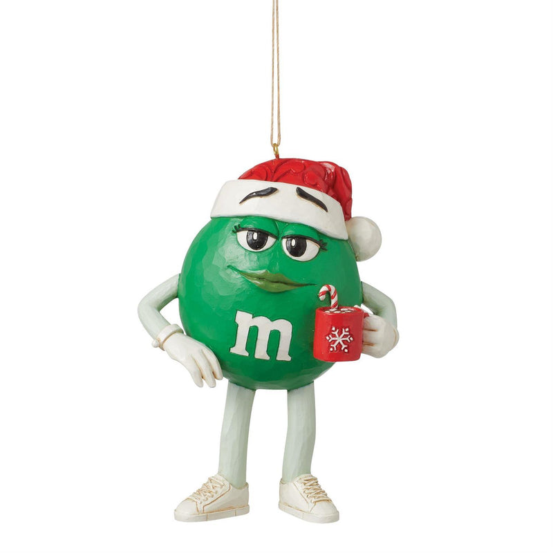 M&M'S Green Character in a Santa Hat