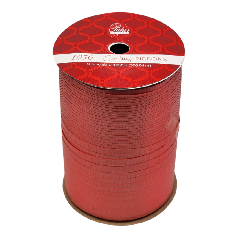 1/8 Inch Curling Ribbon - 1050 Feet - Red