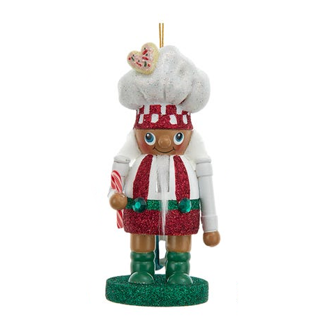 5 Inch Hollywood Nutcracker Ornament - Chef on Green Base