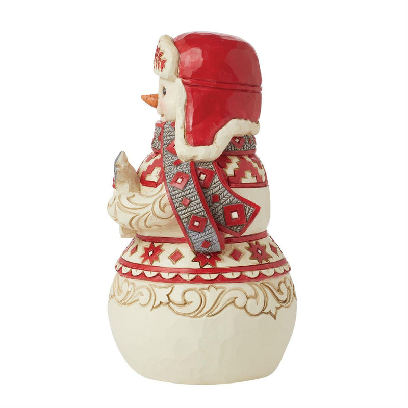 Nordic Noel Snowman Figurine - Trapper Hat