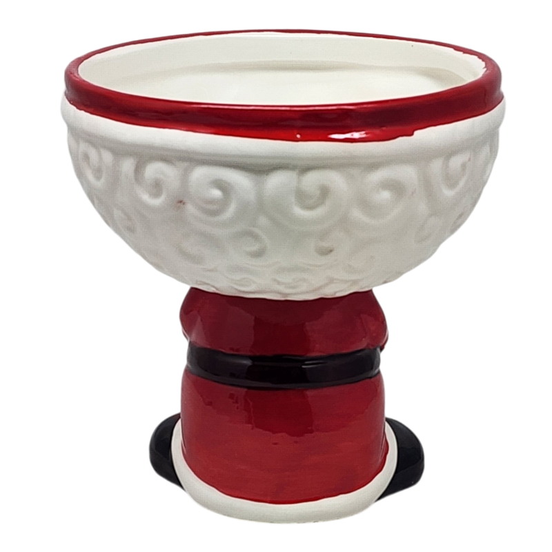 Ceramic Santa Candy Bowl - 6 Inch