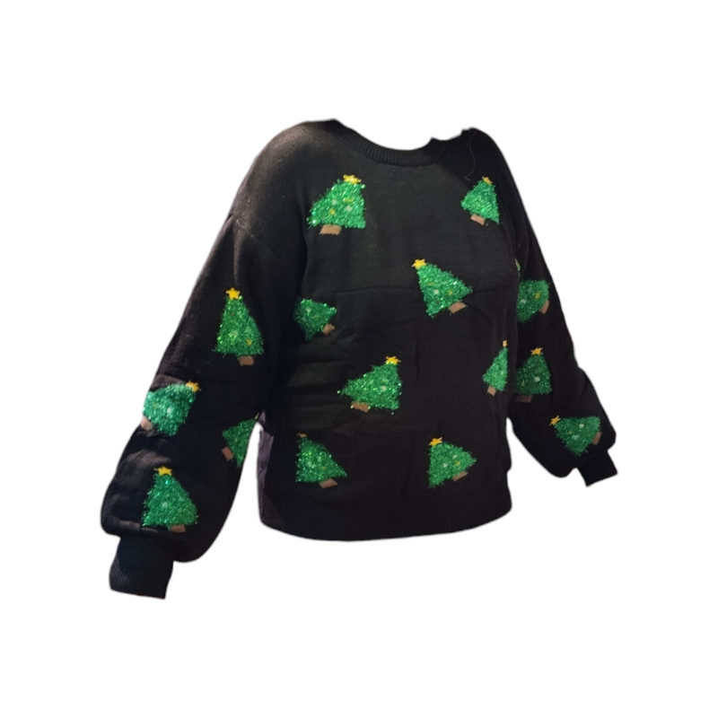 Festive Christmas Sweatershirt  - Tinsle Tree -