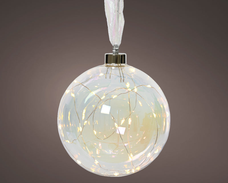 Micro LED Lighted Ball Ornament - Warm White