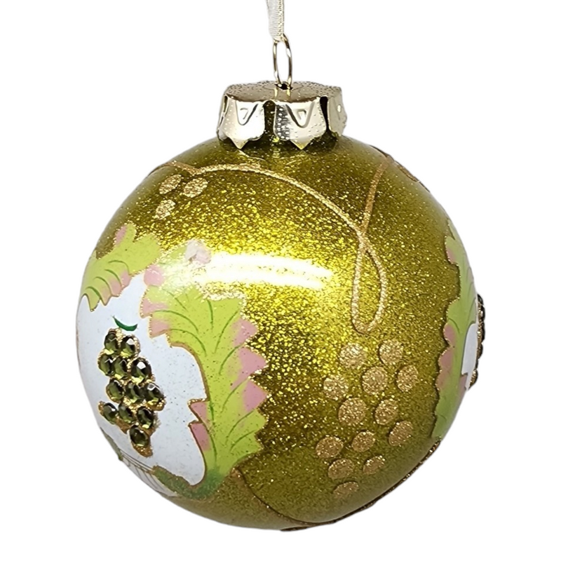 Grape Glass Ball Ornament -