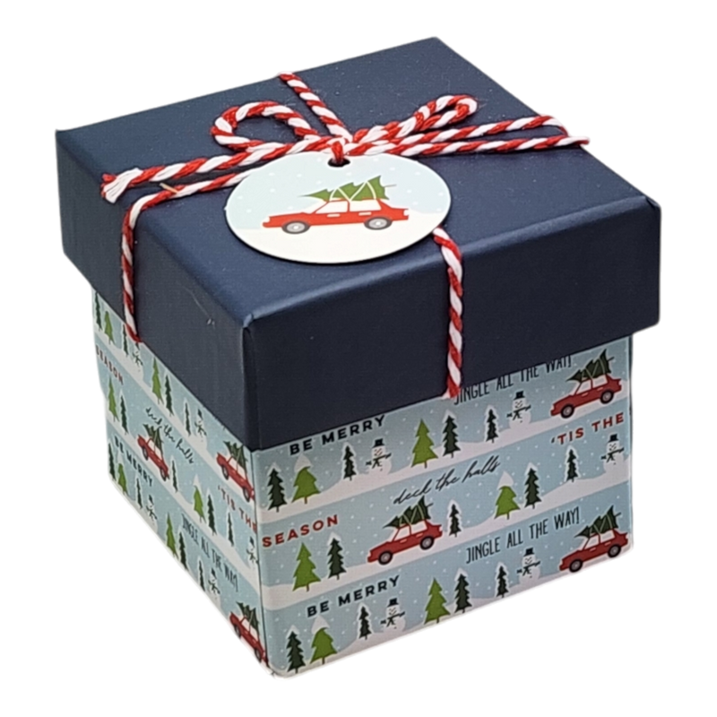 Gift Box Cube for Gift Cards - 3" x 3" -  Bringing Home the Tree