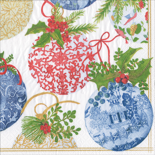 Porcelain Ornaments Napkin -  Cocktail