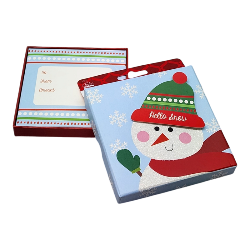 Gift Card Box - Square - Hello Snow Snowman