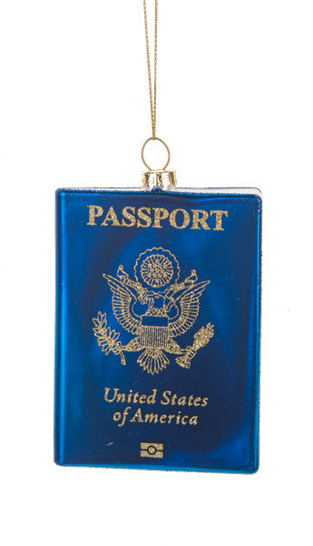 Passport Glass Ornament