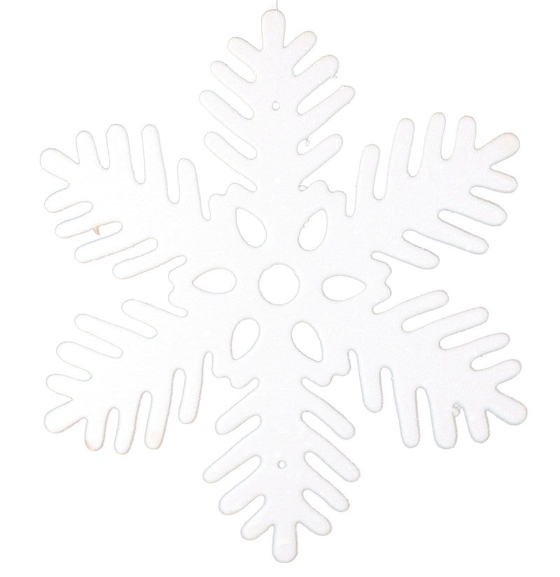 Glitter Snowflake 11 Inch Ornament - Touch of Sparkle - Solid - The Country Christmas Loft