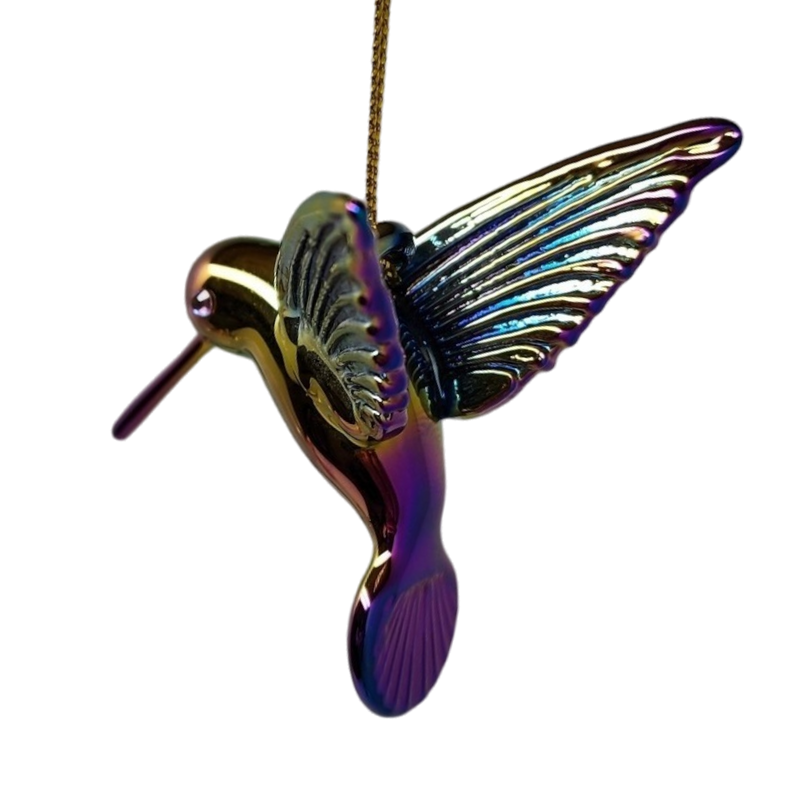 Egyptian Glass Hummingbird Ornament - Chromatic Collection