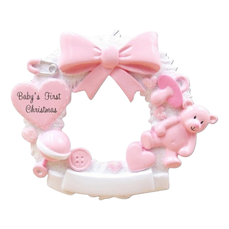 Baby Girl Wreath - Ornament