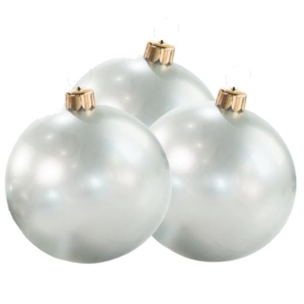 Holiball Inflatable Ornament - 8" - Mini Silver Trio