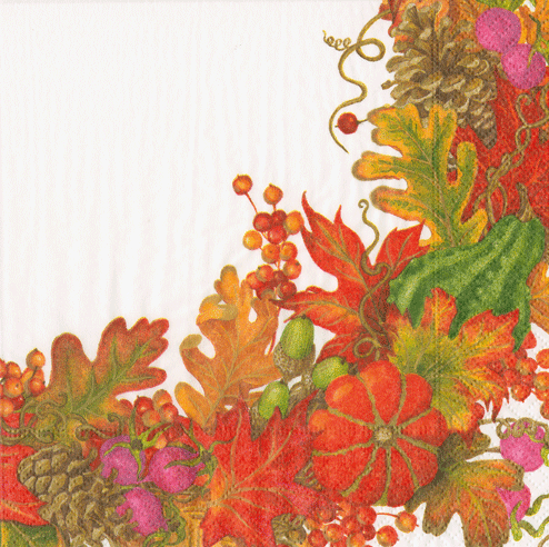 Harvest Garland  - Cocktail Napkin