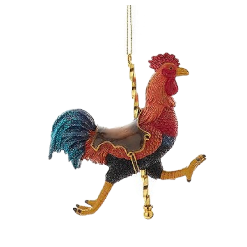 Resin Carousel Ornament - Rooster