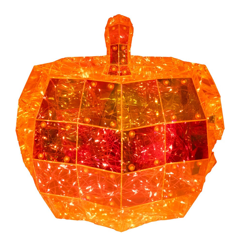 200-Light Orange Micro LED Holographic Jack-O-Lantern