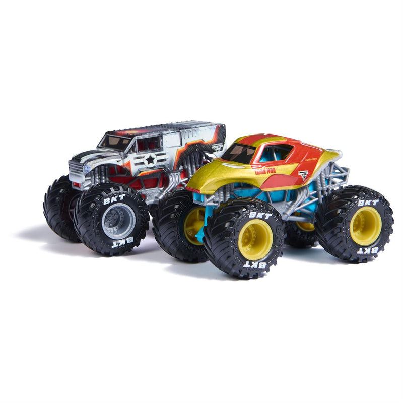 Monster Jam  Marvel- 1:64 scale die-cast 2-Pack - Iron Man vs War Machine