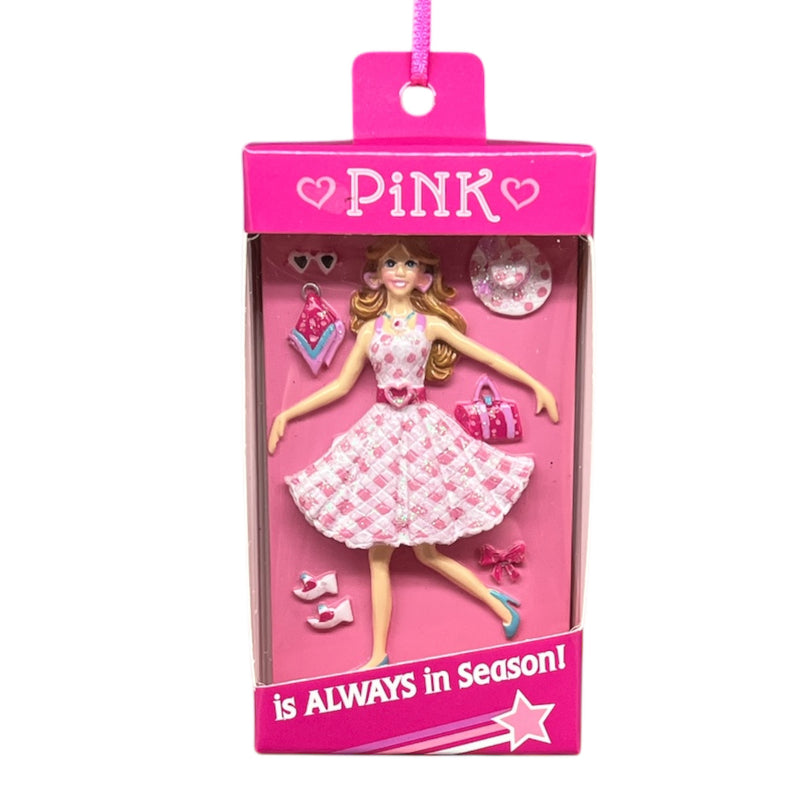 Pink Is Always In Season Boxed Doll Ornament