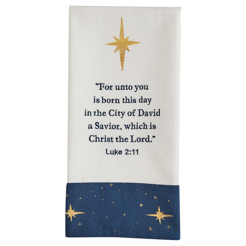 Away In The Manger Decorative  Dishtowel