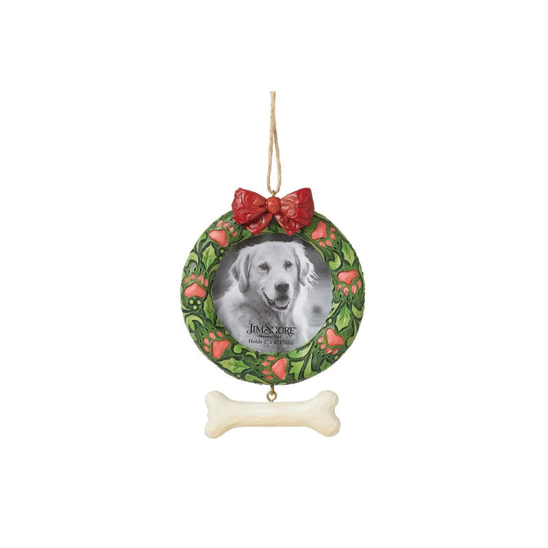 Dog - Wreath Photo Frame Ornament