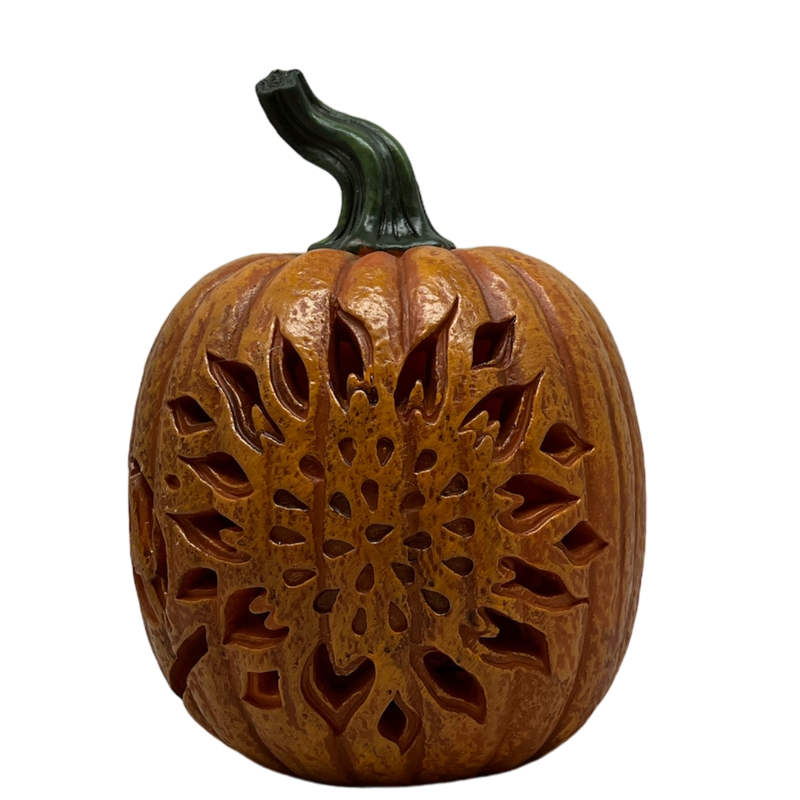 Pumpkin B/O Lighted Resin Cutout