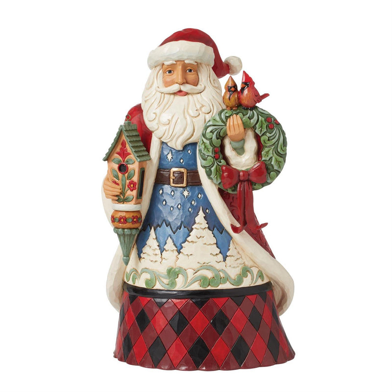 Highland Glen Collection Santa with Bird House Figurine