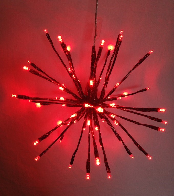 12 Inch 64 LED Branchball - Red - The Country Christmas Loft