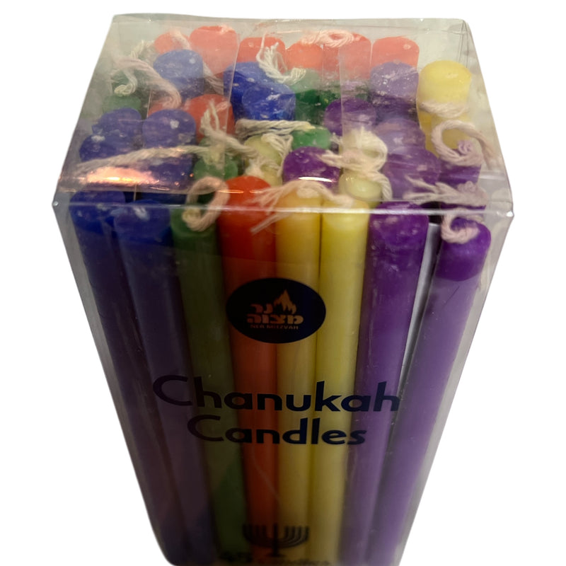 Chanukah Candles - Multi Color - Long